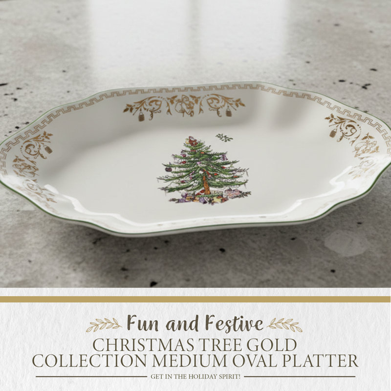 Spode Christmas Tree Gold Platter