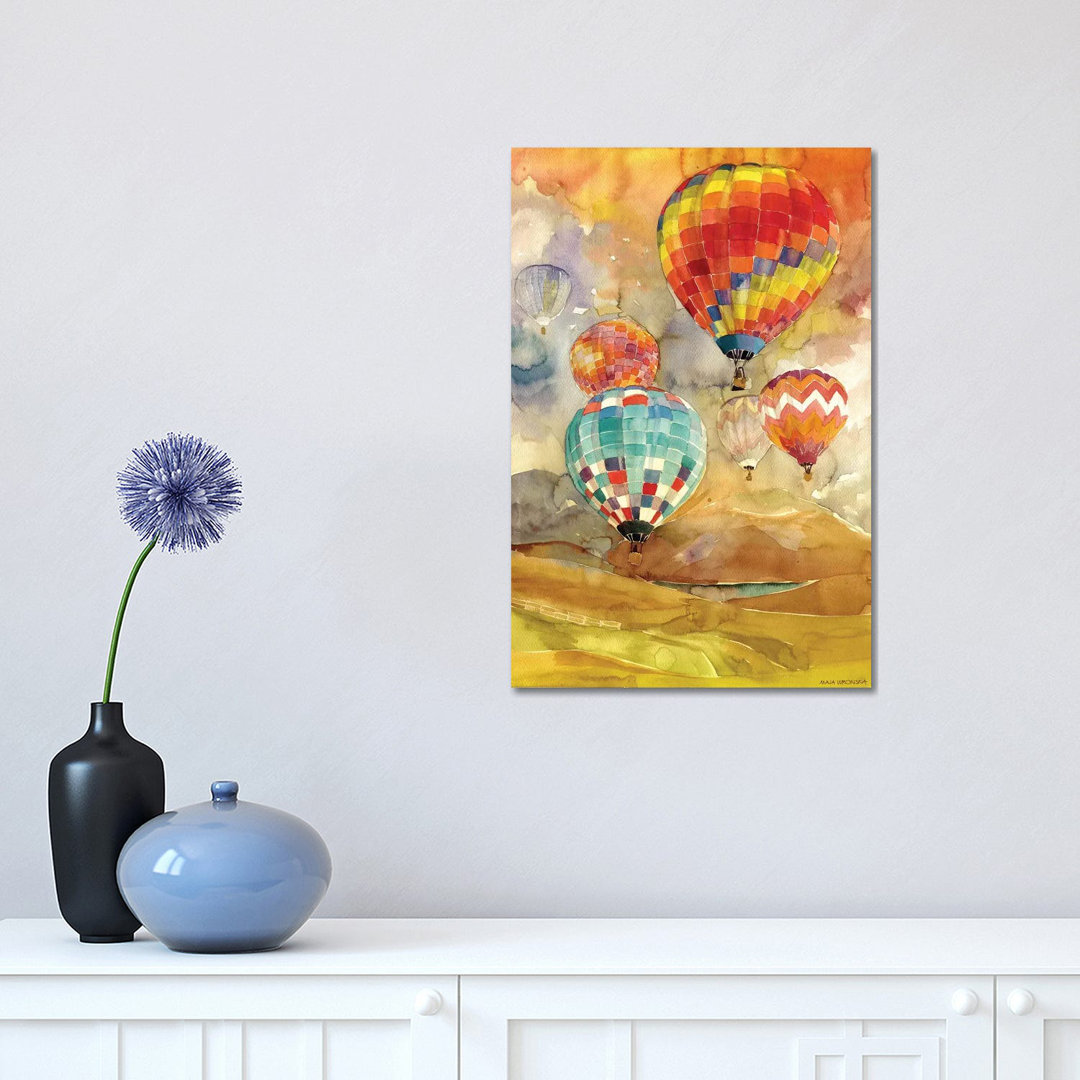 Balloons by Maja Wronska - Wrapped Canvas Painting