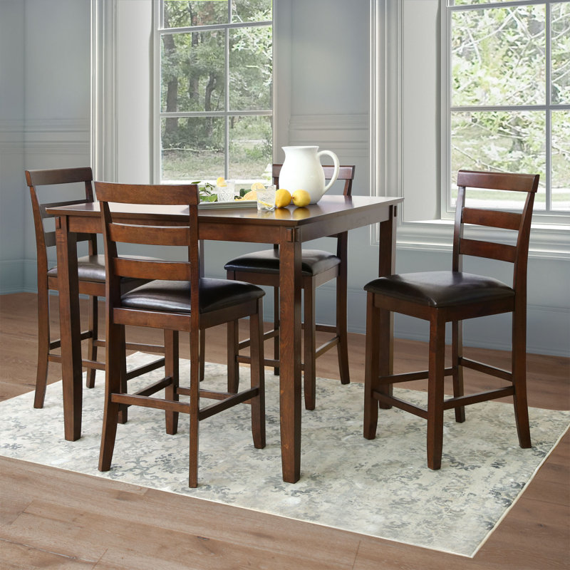 4 - Person Solid Wood Solid Wood Top Four Leg Dining Set