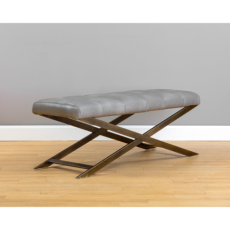 Kammi Upholstered Bench, Grey Performance