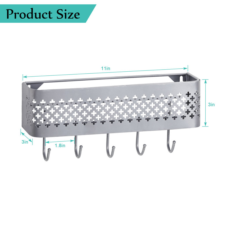 Wall Organizer, Silver, 5’ W x 11’ H x 6’ D