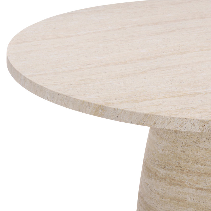 Aurielle Round Dining Table, Travertine