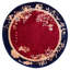 Majestic Darck Red Color with Flower Design Antique Oval Chinese Art Deco Rug