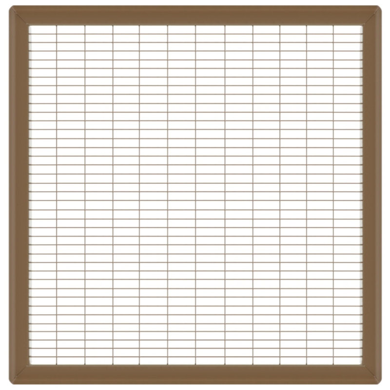 Gril de plancher brun de gros calibre, H 0,9 po x l 20 po x L 24 po