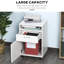 Organisateur de rangement mobile avec tiroir et armoire, support d'imprimante avec roulettes, blanc, buffet