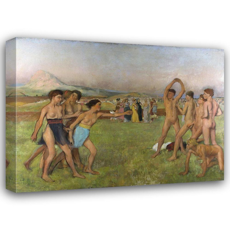 Art Astoria Grand Degas, toile tendue Edgar Gallery, Young Spartans, H 36 po x l 47 po
