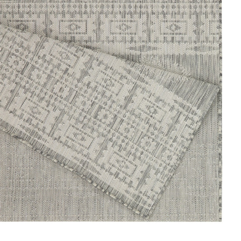 Tapis argenté intérieur / extérieur Sunshine, Rectangle 5 pi 3 po x 7 pi 3 po
