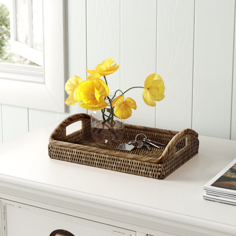 Repose-pieds rectangulaire Ilonka Grayton, Brun miel, H 1 po x l 14 po x P 10 po, Pas de paquet