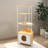 Corner Cat Tower, Cat Tree With Scratching Post, Cat Condo With Feeding Station And Climbing Platforms, Pet Furniture For Indoor Cats