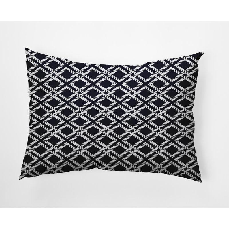 Housse de coussin rectangulaire et insert Nautical Nights, Bleu marine