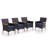 Alyah 6 - Person Acacia Patio Dining Set with Rectangular Table , Cushions Included