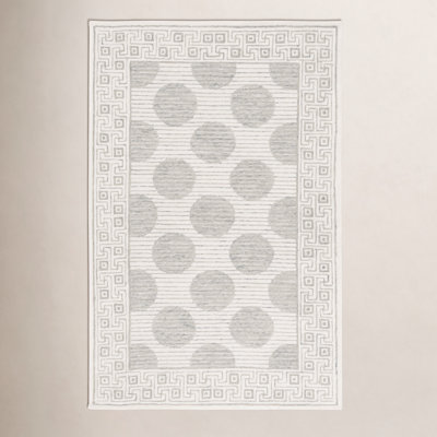 Hand-Tufted Geometric Wool Rug