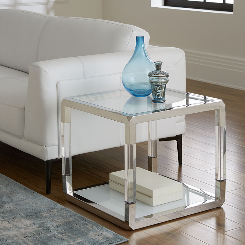 Glass Top End Table