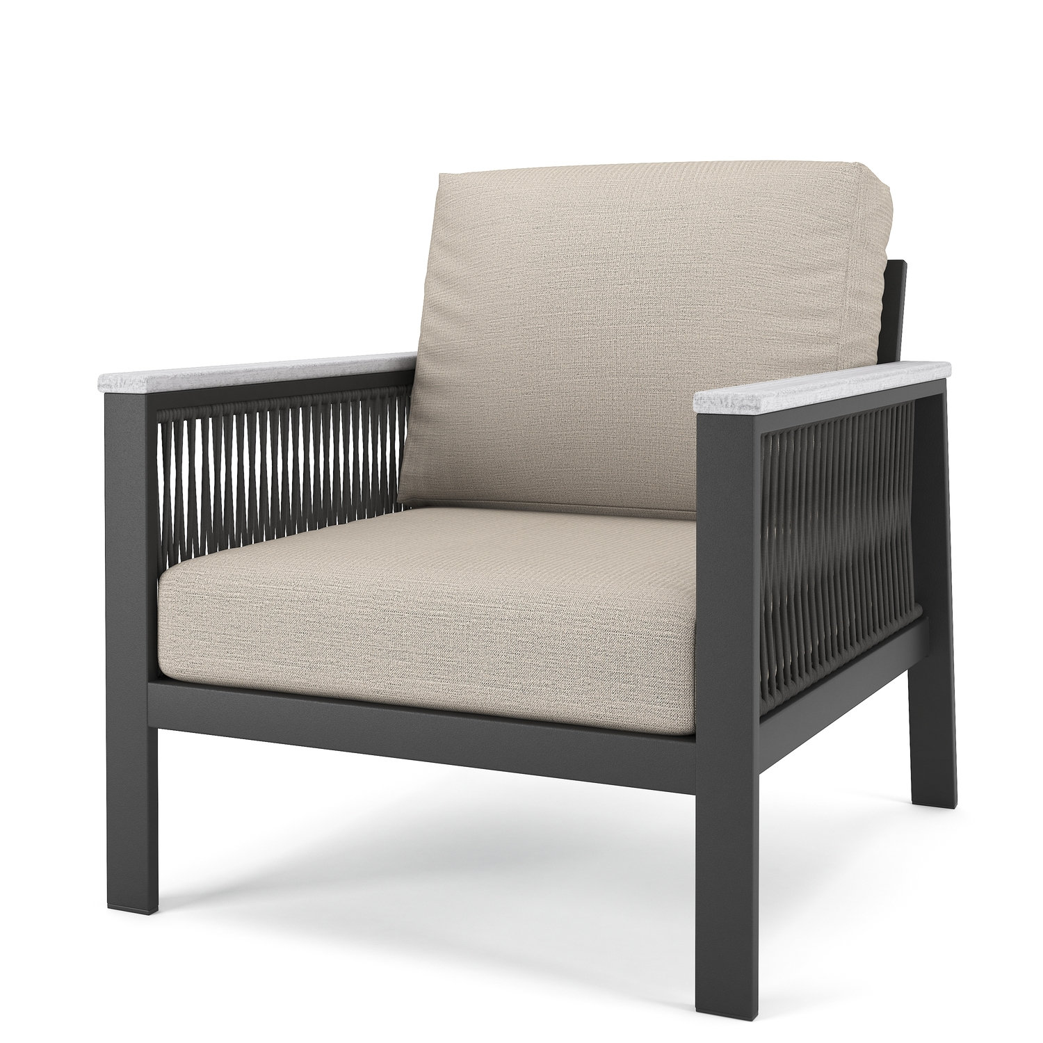 Townsend Sunbrella® Patio Lounge Chair, Cast Silver Sunbrella®