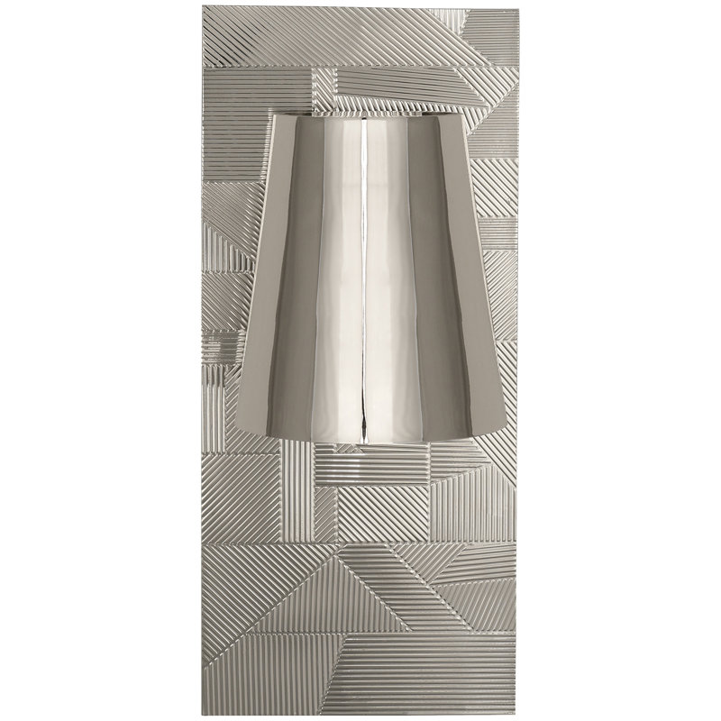Plafonnier encastré 1 lumière Bruit, Nickel poli