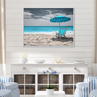 «Alyca Beach Ocean Turquoise Seaside Serenity», reproduction sur toile