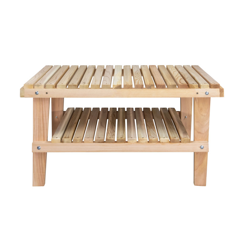 Aleeshia Cedar Coffee Table, Amish-made, 18" H x 35" W x 18" L, Natural Cedar