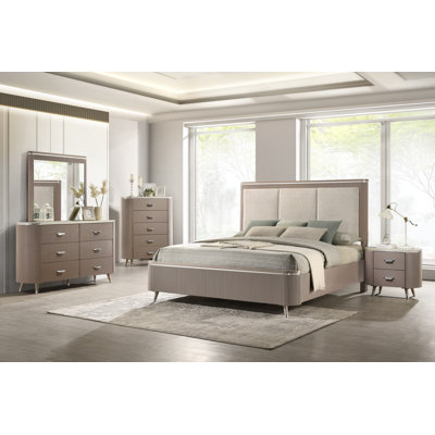 5-Piece Bedroom Set, Pink by Everly Quinn