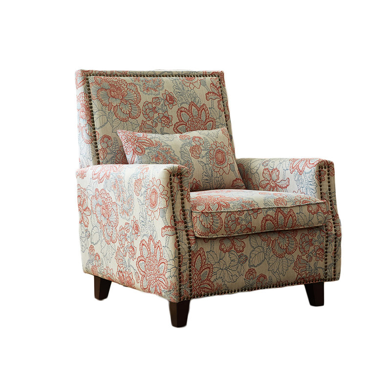 Fauteuil inclinable au design rétro et ergonomique, Mélange de polyester rouge