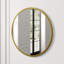 Aline Round Metal Wall Mirror