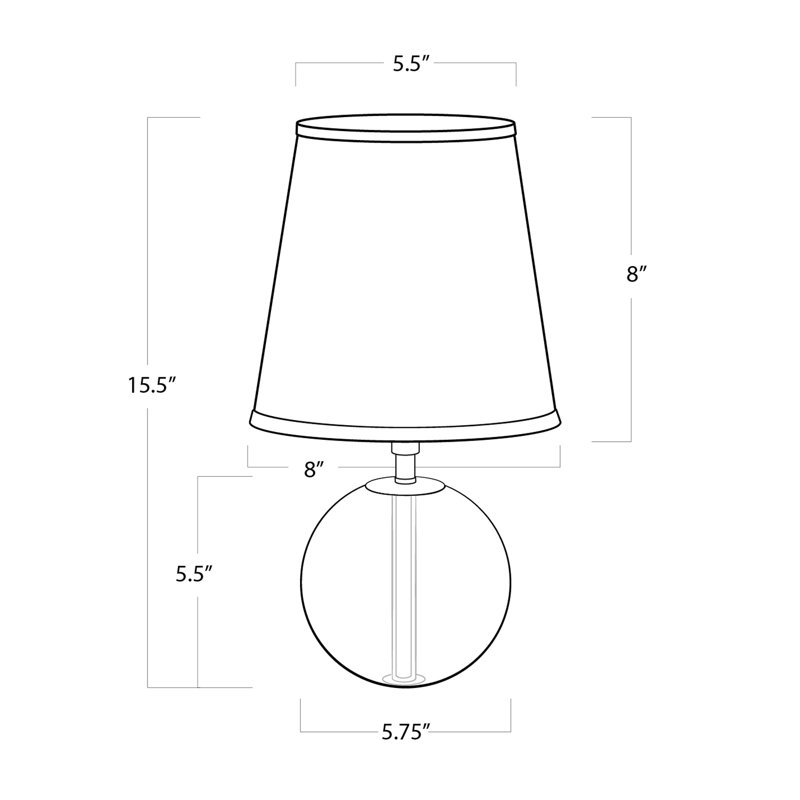 Polished Nickel and Linen Single-Light Chandelier