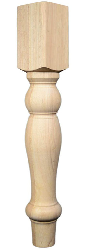29" Unfinished Hardwood Farm Table Legs Set of 4
