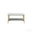 Coffee Table Rectangular Centre Table - For Living Room, Open Space Side Table With Metal Frame