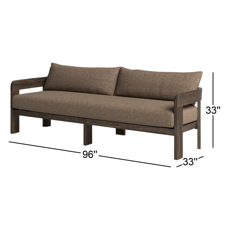 Jackson Outdoor Sofa-96"-Ellor Beige, Ellor Brown