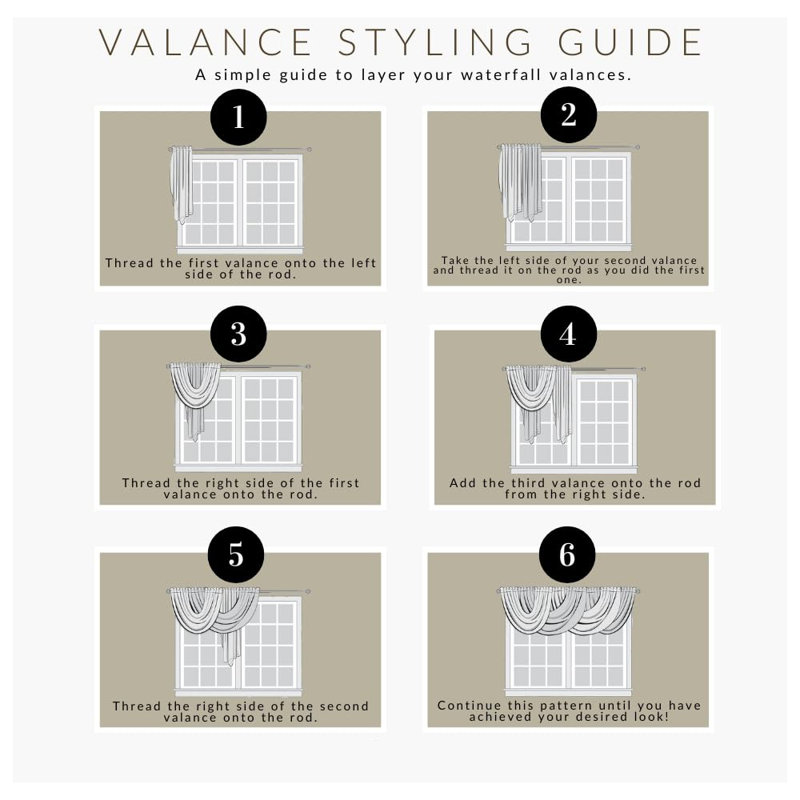 Rouge Jacquard Tassel Scalloped Window Valance