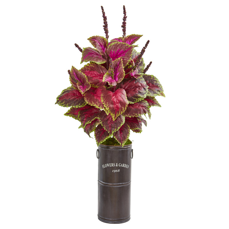 Plante coleus artificielle en pot de fleurs