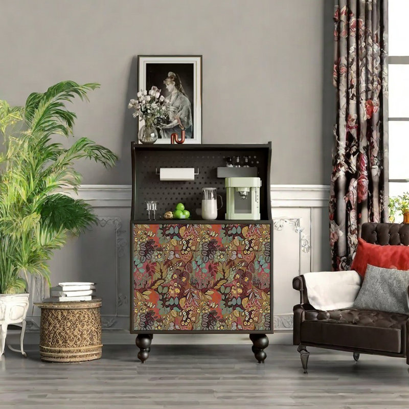 Modern pattern high capacity accent cabinet