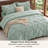 Bedsure Oversized King Burgundy Pintuck Bed-in-a-Bag - Sage Green Pinch Pleat Comforter Set with Sheets, Pillowcases & Shams (Set of 7)-110327225-128876093