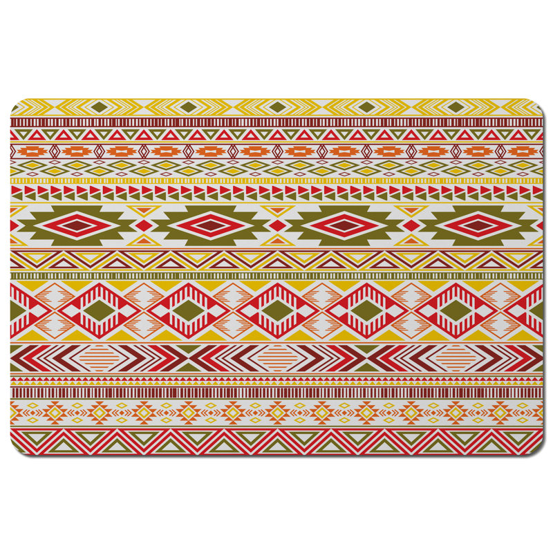 Diradur Polyester, Wood Geometric Rectangle Placemat