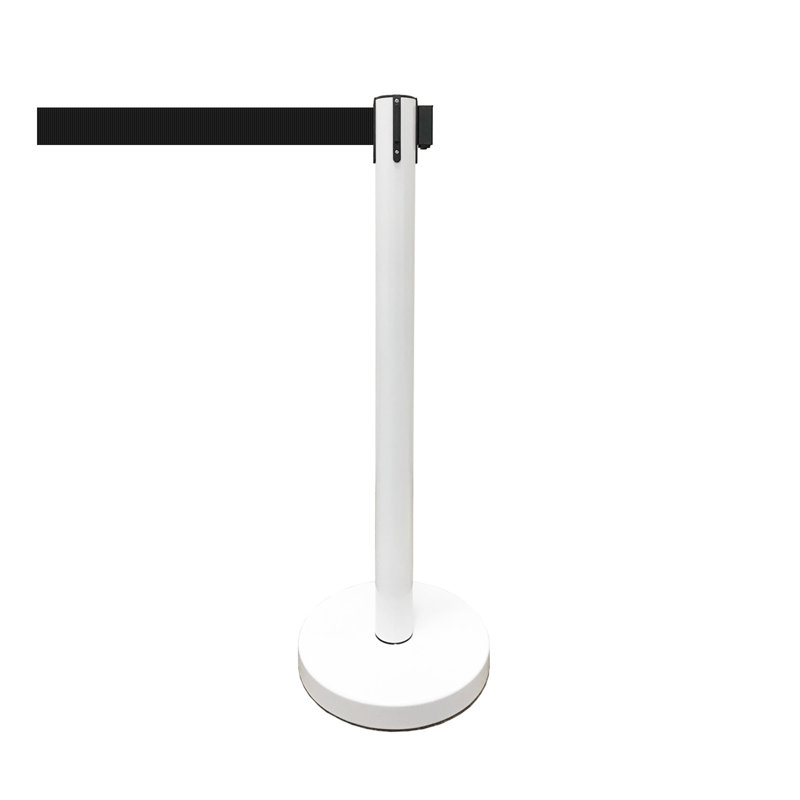 Barrière de sécurité de 36 po pour ceinture de sécurité rétractable (6 poteaux avec ceinture noire de 78 po + récepteur SF + W)