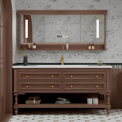 American-style retro smart bathroom cabinet