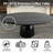 Meranda Modern Black Solid Wood Coffee Table, Oval Center Table With Rounded Edges End Table For Living Room, Easy To Assemble-196493552