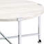 Chêne blanc et table basse - industriel, rond présenté, aspect industriel