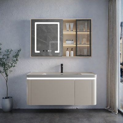 Minimalist light luxury style bathroom cabinet