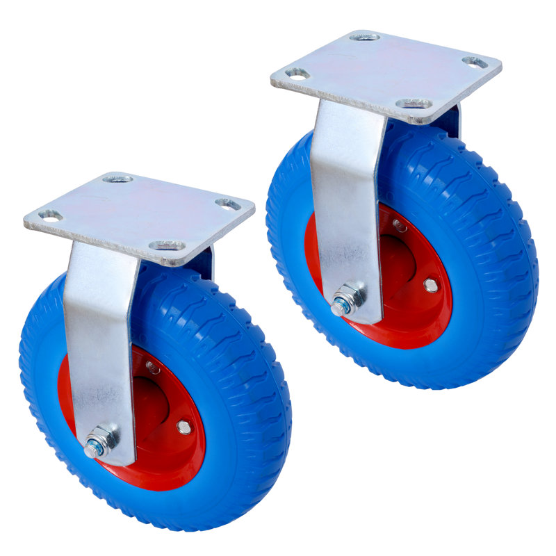 Jeu de roulettes, 24,4 x 20,3 x 7,1 cm, caoutchouc/acier, 2 pièces, bleu, 20,3 cm