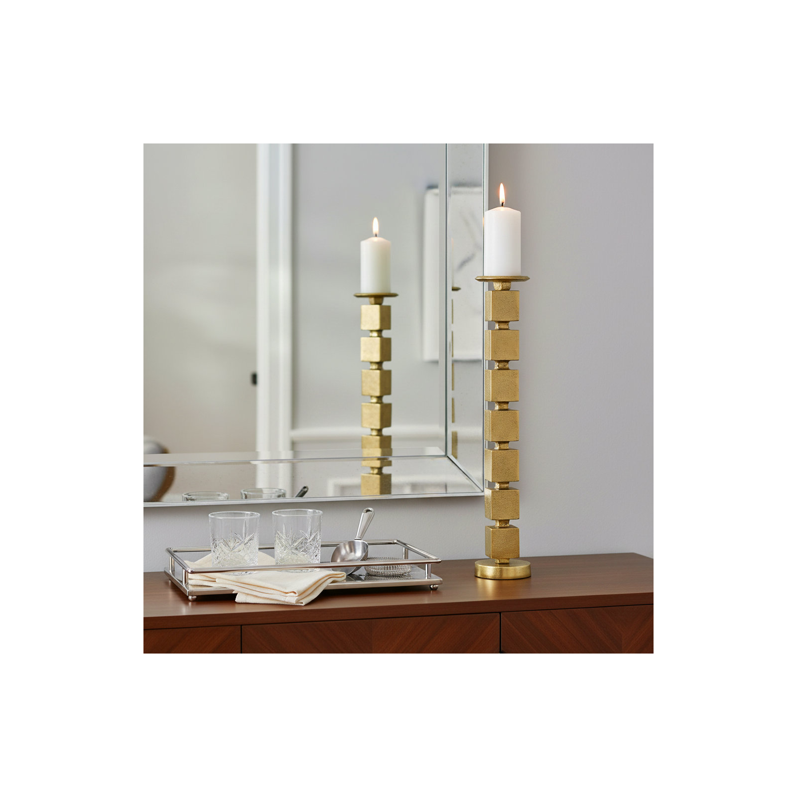 Pantai Modern Candle Holder, 24" H x 5" W x 5" D