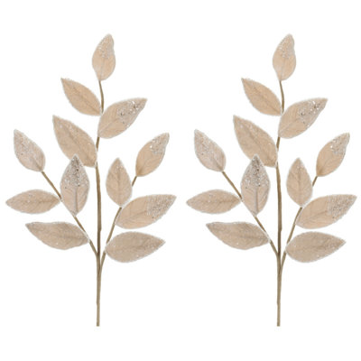 Beaded Leaf Spray (Set of 2)