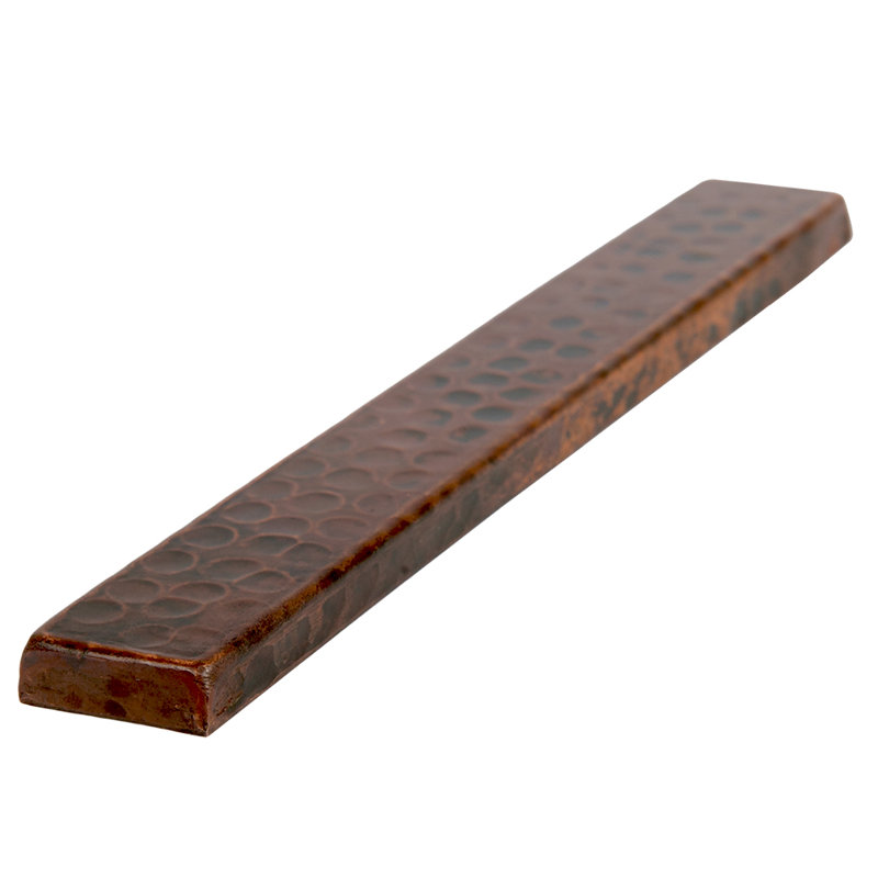 Carreau de cuivre martelé 1 po x 8 po