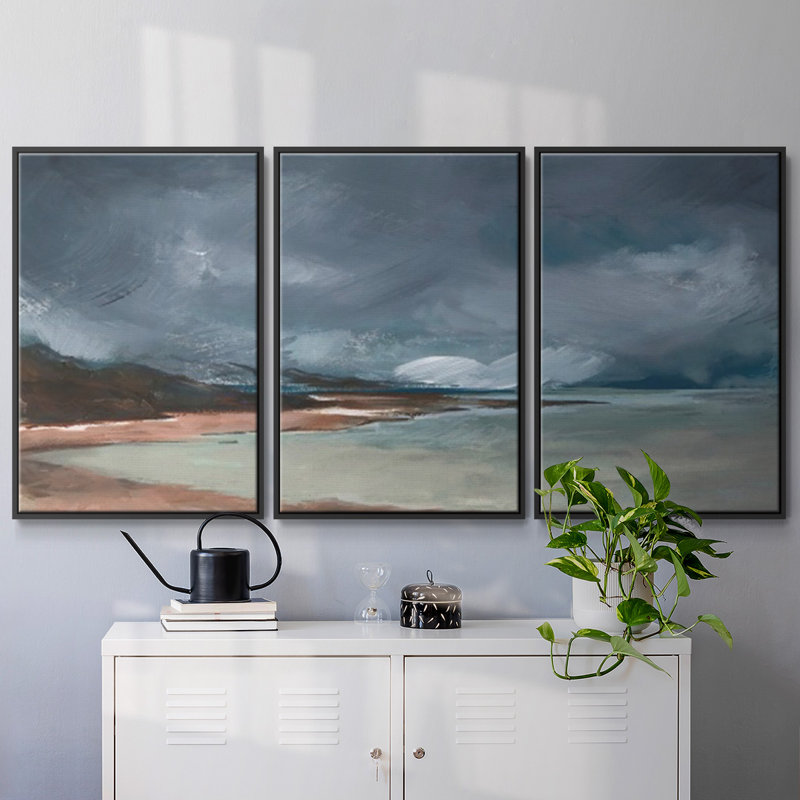 Sea Glass Storm III 3 pièces, H 40 po x l 78 po x P 2 po, Noir