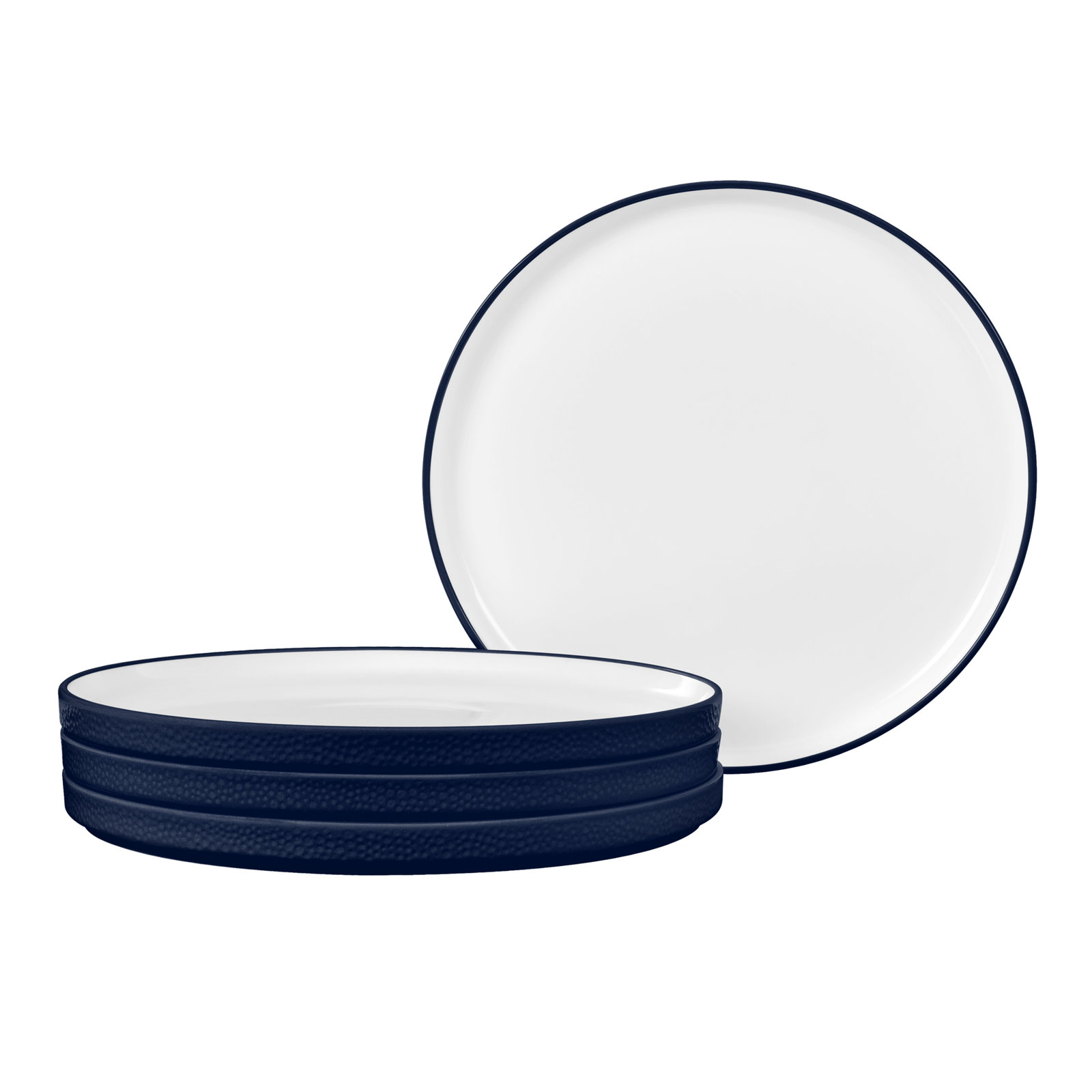 Noritake Colortex Stone Stax Salad Plates, 7-1/2", Navy