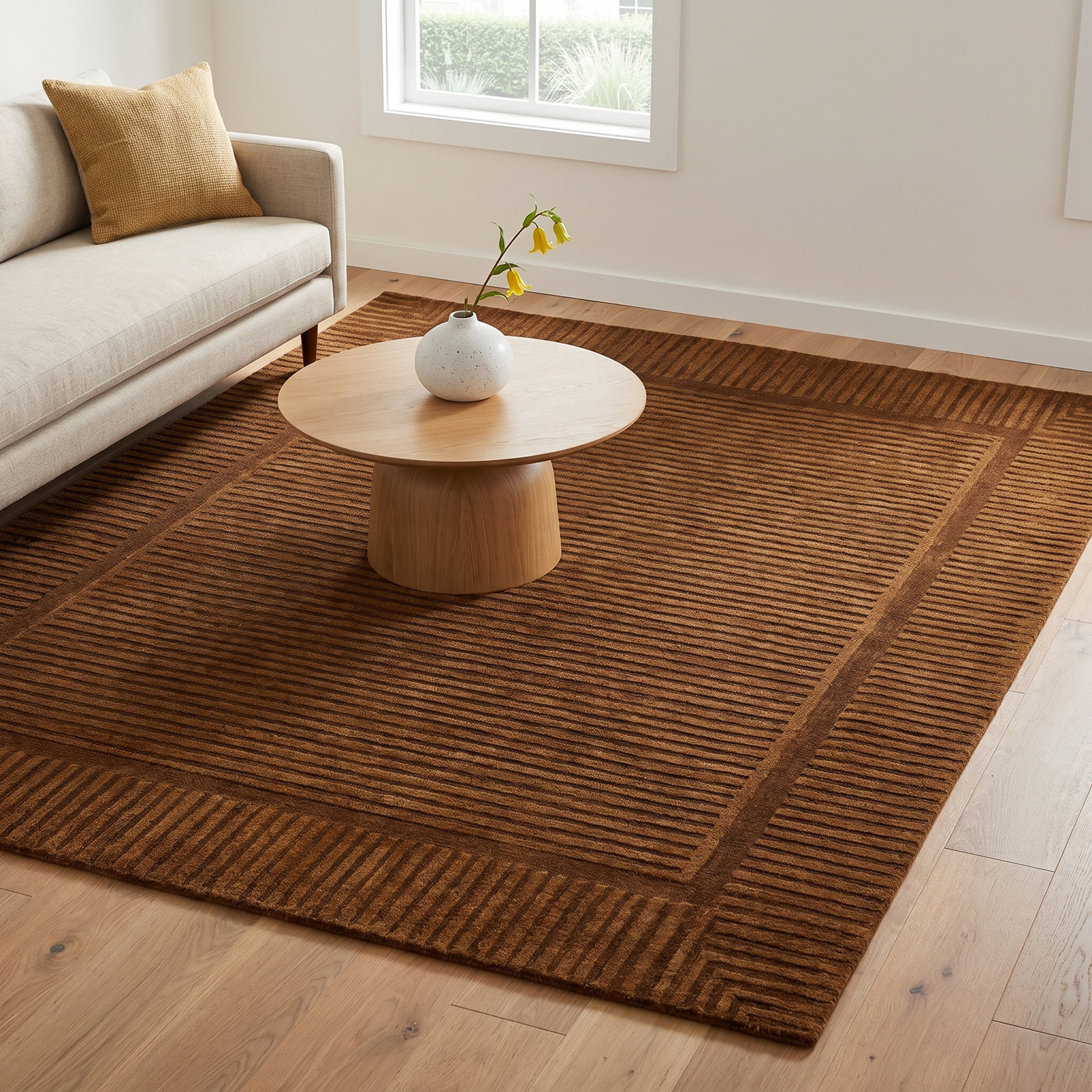 Terra Firma Sienna Striped Rug, Rectangle 5' x 8'