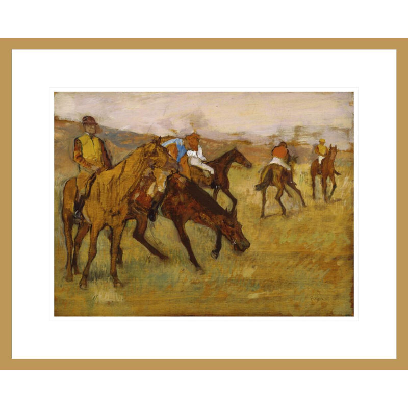 «Avant la course» par Edgar Degas, impression giclée sur cadre, H 17,74 po x l 21,75 po