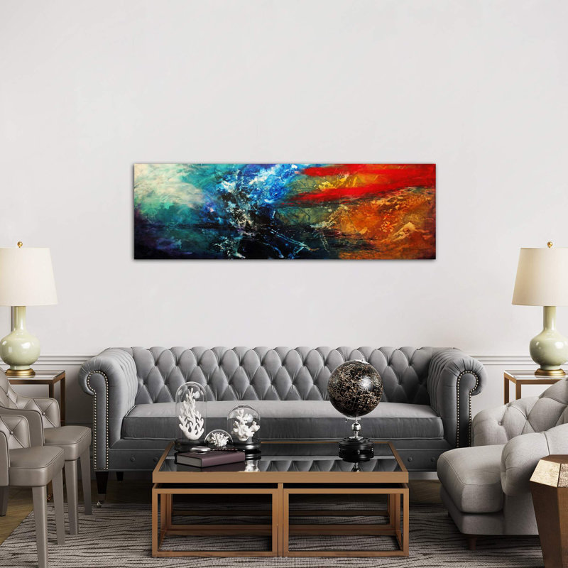 Synphonic by Heather Offord - Wrapped Canvas Panoramic Painting, 182.88 cm H x 60.96 cm W