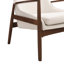 Ensemble de 2 chaises d'appoint, fauteuil Mid-Century moderne avec structure en bois massif, fauteuil de lecture à dossier haut