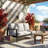 75" All-Weather Aluminum 3-Seat Patio Sofa With Thick Light Gray Cushions & Black Frame