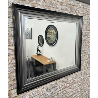 Fredric Plastic Rectangle Leaning and Wall Mirror Set